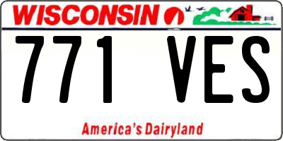 WI license plate 771VES