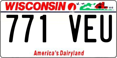 WI license plate 771VEU