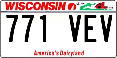 WI license plate 771VEV