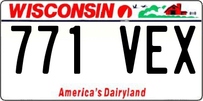 WI license plate 771VEX