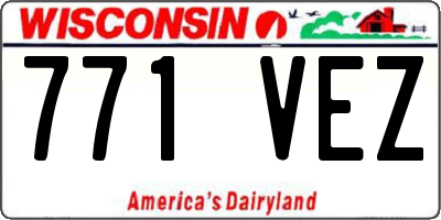 WI license plate 771VEZ