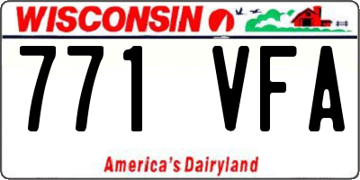 WI license plate 771VFA