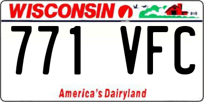 WI license plate 771VFC