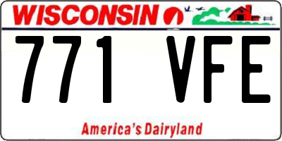 WI license plate 771VFE