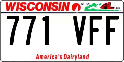 WI license plate 771VFF