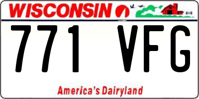 WI license plate 771VFG