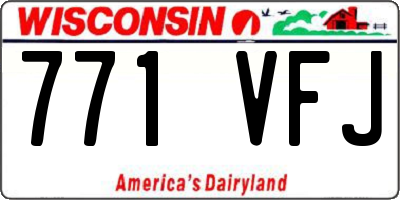 WI license plate 771VFJ