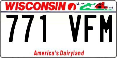 WI license plate 771VFM