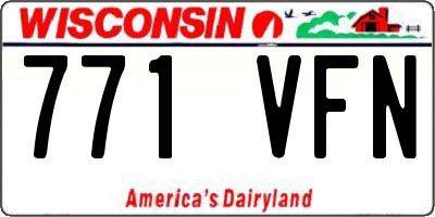 WI license plate 771VFN
