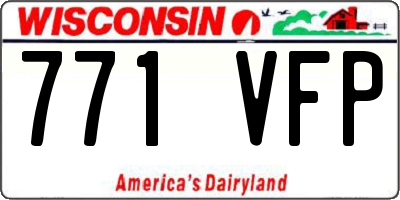 WI license plate 771VFP