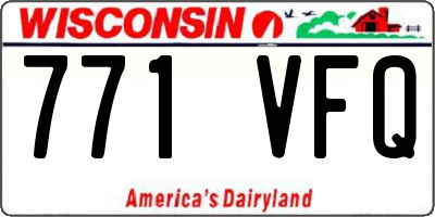 WI license plate 771VFQ
