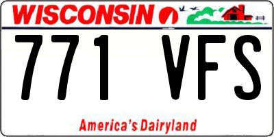 WI license plate 771VFS