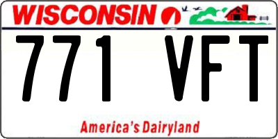 WI license plate 771VFT