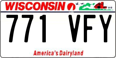 WI license plate 771VFY
