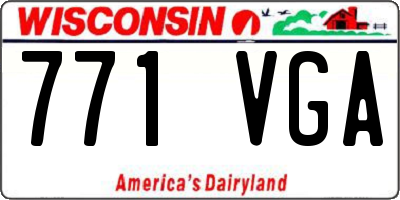 WI license plate 771VGA