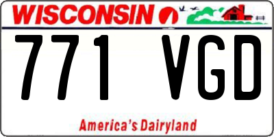 WI license plate 771VGD