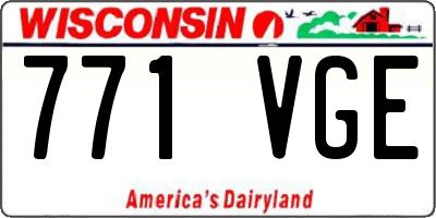 WI license plate 771VGE