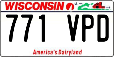 WI license plate 771VPD