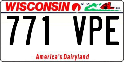 WI license plate 771VPE