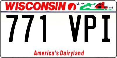 WI license plate 771VPI