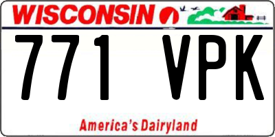 WI license plate 771VPK