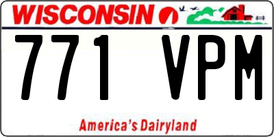 WI license plate 771VPM