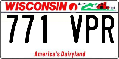 WI license plate 771VPR
