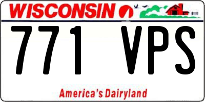 WI license plate 771VPS