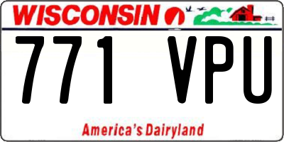 WI license plate 771VPU