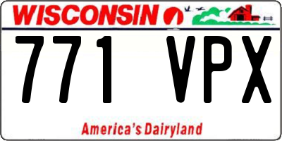 WI license plate 771VPX