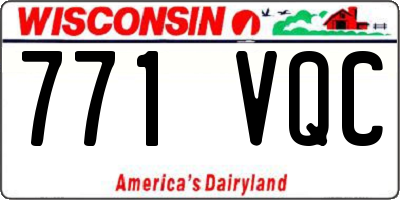 WI license plate 771VQC