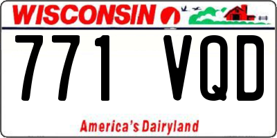 WI license plate 771VQD