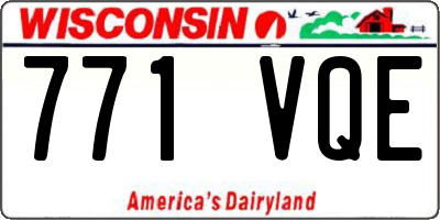 WI license plate 771VQE