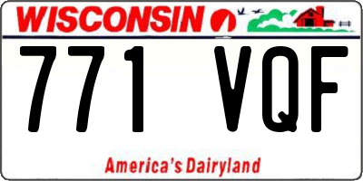 WI license plate 771VQF