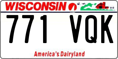 WI license plate 771VQK