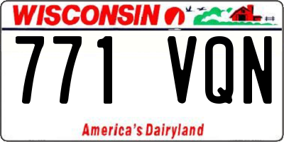 WI license plate 771VQN