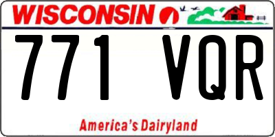 WI license plate 771VQR