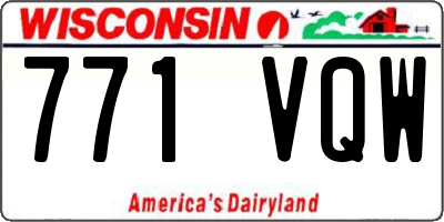 WI license plate 771VQW
