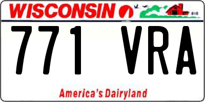 WI license plate 771VRA