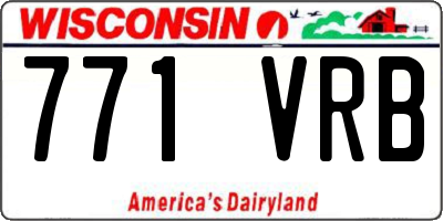 WI license plate 771VRB