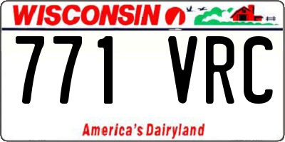 WI license plate 771VRC