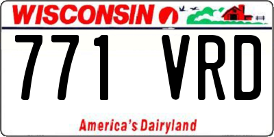 WI license plate 771VRD