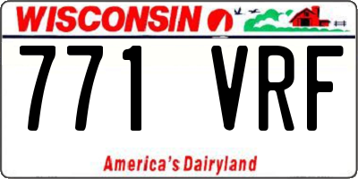 WI license plate 771VRF