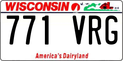 WI license plate 771VRG