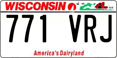 WI license plate 771VRJ
