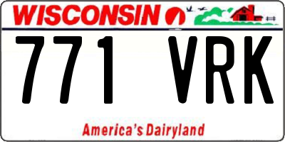 WI license plate 771VRK