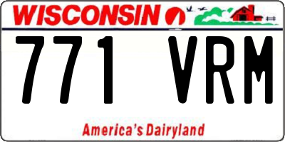 WI license plate 771VRM