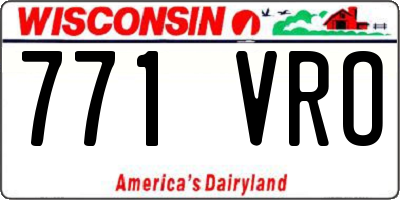 WI license plate 771VRO