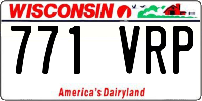 WI license plate 771VRP