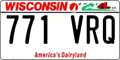 WI license plate 771VRQ